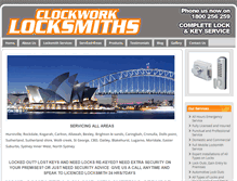 Tablet Screenshot of clockworklocksmiths.com.au